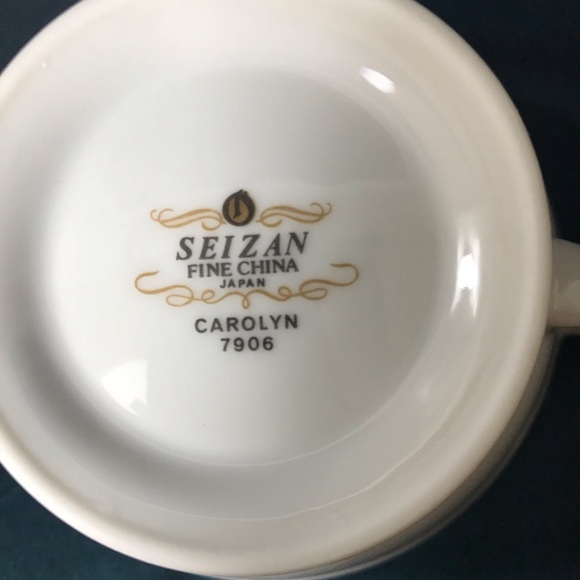 “Carolyn” (with ring) sugar bowl & lid by SEIZAN #7906 fine china Made in Japan - Picture 8 of 10